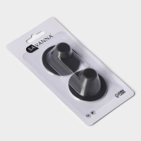 Крючки самоклеющиеся SAVANNA Black Loft, 2 шт, металл, 3&times;5,2 см, цвет чёрный