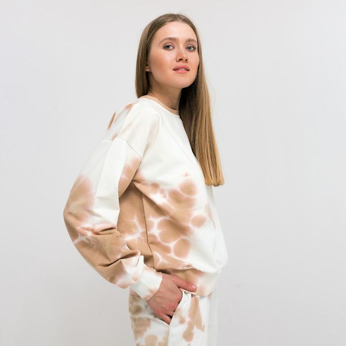 Свитшот женский MINAKU: Casual Collection цвет бежевый, р-р 44 Свитшот женский MINAKU: Casual Collection цвет бежевый, р-р 44