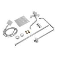 Душевая система ZEIN Z3866, смеситель, излив, тропическая и ручная лейка, латунь, хром