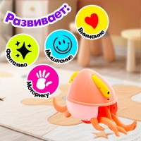 Каталка музыкальная &laquo;Осьминог&raquo;, свет, звук, цвет оранжевый