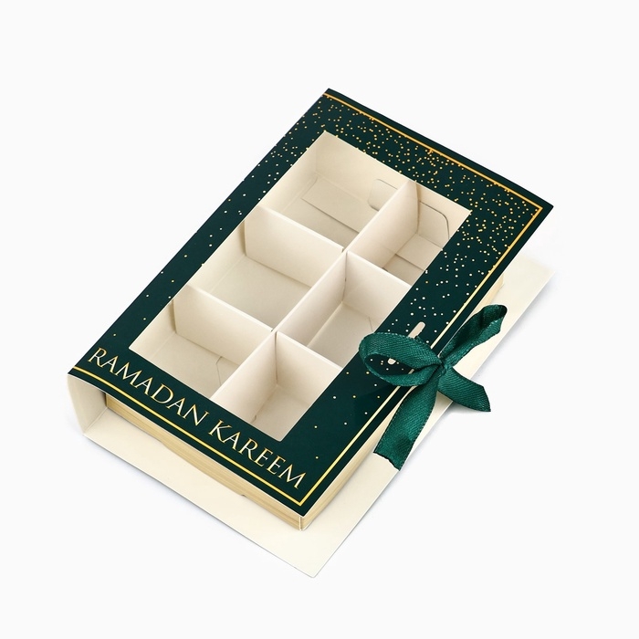 Коробка под 6 конфет с ячейками «Счастливого праздника!» 14,8 х 9,5 х 3,5 см Коробка под 6 конфет с ячейками «Счастливого праздника!» 14,8 х 9,5 х 3,5 см