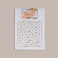 Наклейки для ногтей &laquo;Звезда&raquo;, объёмные, фольгированные, цвет золотистый