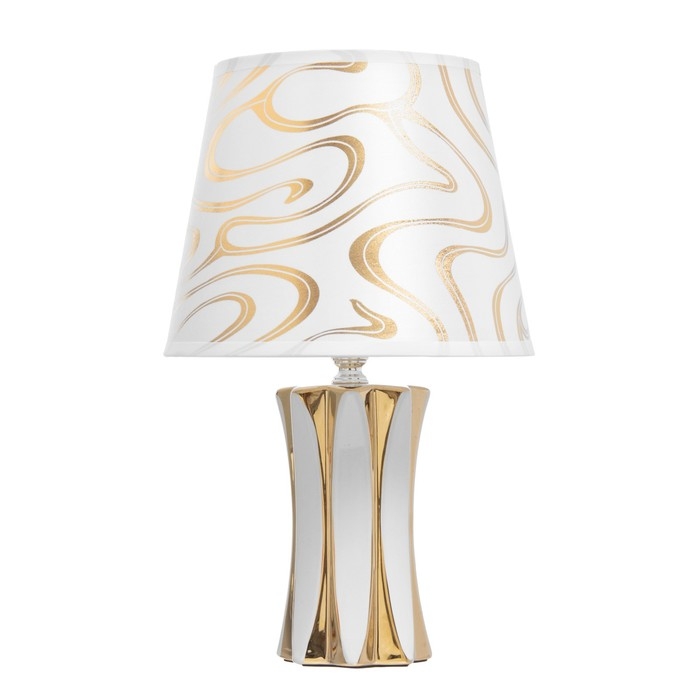 Настольная лампа "Сабина" Е14 40Вт золото белый 20х20х34см