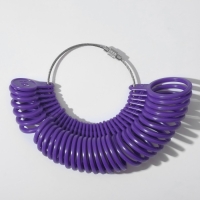 Прибор для измерения размера кольца, 15,6&times;4,1&times;2,9 см, цвет фиолетовый