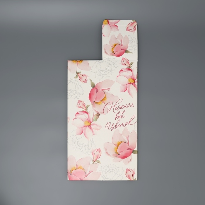 Коробка подарочная складная, упаковка, «Цветочная», 9 х 32 х 9 см Коробка подарочная складная, упаковка, «Цветочная», 9 х 32 х 9 см
