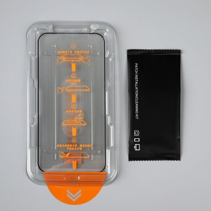 Защитное стекло для iPhone 14 Pro Max, с рамкой для установки, полный клей, 9H, 0.33 мм Защитное стекло для iPhone 14 Pro Max, с рамкой для установки, полный клей, 9H, 0.33 мм