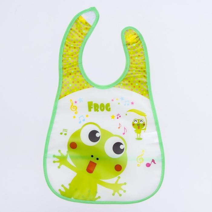 Нагрудник с карманом &laquo;Зверята&raquo;, непромокаемый, на липучке, цвета МИКС