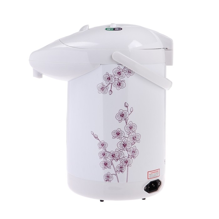 Термопот Homestar HS-5001, 750 Вт, 2.5 л, белый с рисунком "Цветы"