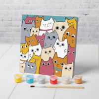 Картина по номерам для детей &laquo;Милые котята&raquo;, 15 х 15 см