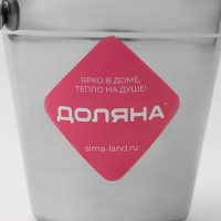 Ведро для льда из нержавеющей стали Доляна, 1,35 л, 14×13,5 см, цвет хромированный Ведро для льда из нержавеющей стали Доляна, 1,35 л, 14×13,5 см, цвет хромированный