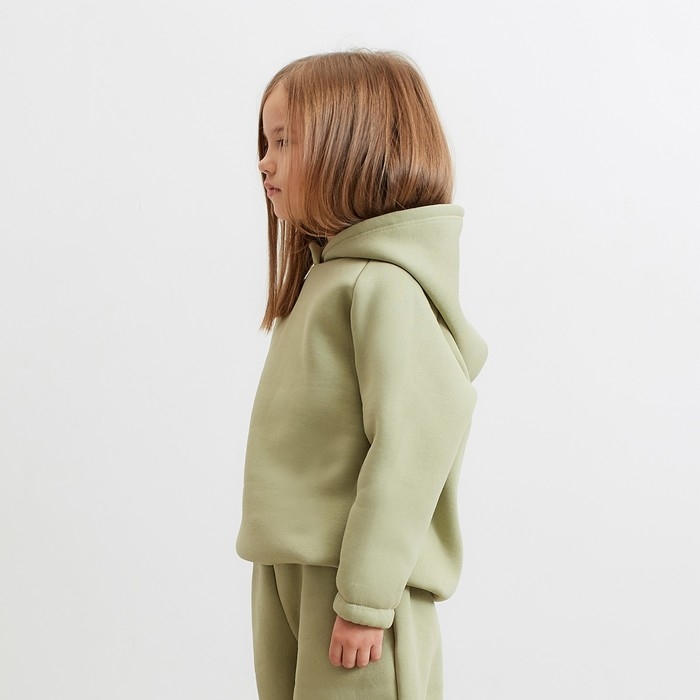 Худи детское MINAKU: Basic Line KIDS цвет оливковый, рост 140