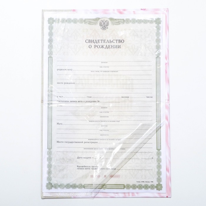 Папка для свидетельства о рождении &laquo;О рождении девочки&raquo;, А5
