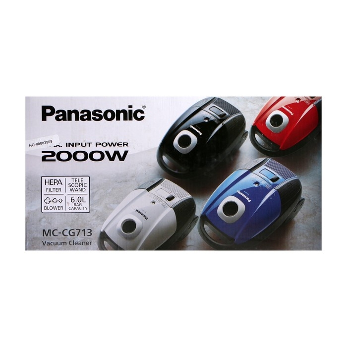 Пылесос PANASONIC MC-CG713R, мешок, 2000 Вт, 6 л, 65 дБ, шнур 5 м, красный Пылесос PANASONIC MC-CG713R, мешок, 2000 Вт, 6 л, 65 дБ, шнур 5 м, красный