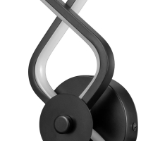 Бра 2516/2 LED 12Вт 4000К черный 34х22 см