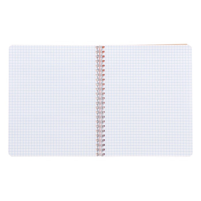 Тетрадь на гребне A5 48 листов в клетку Calligrata Оранжевая, пластиковая обложка, блок офсет