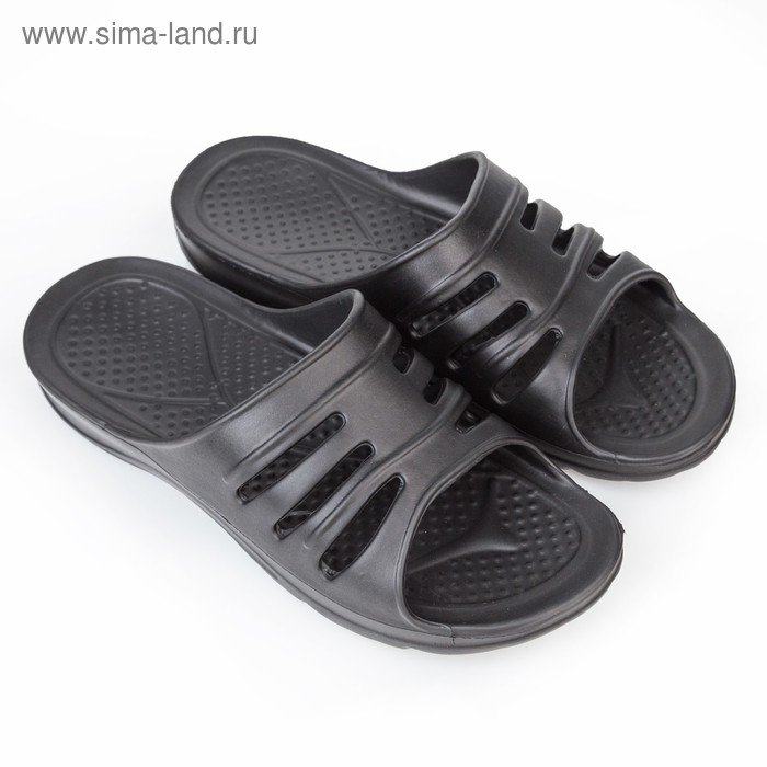 Сланцы мужские &laquo;Тайм&raquo; цвет чёрный, размер 42-43