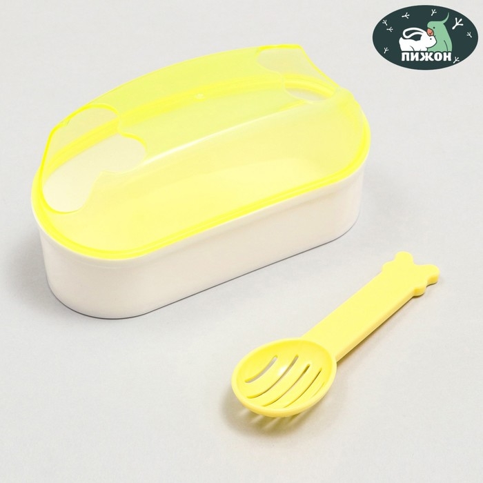 Туалет-туннель с лопаткой для грызунов Туалет-туннель с лопаткой для грызунов "Пижон", 14,5 х 7 х 7 см, жёлтый