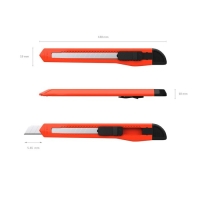 Нож канцелярский 9 мм, Erich Krause STANDARD, с системой фиксации лезвия push-lock и насадкой для безопасного отделения сегмента лезвия, МИКС Нож канцелярский 9 мм, Erich Krause STANDARD, с системой фиксации лезвия push-lock и насадкой для безопасного отделения сегмента лезвия, МИКС