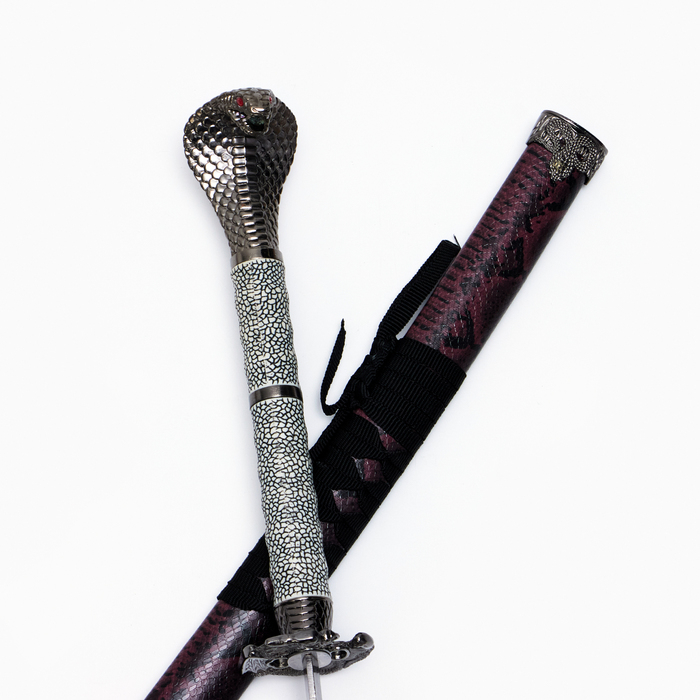 Сувенирное оружие &laquo;Катана Рику&raquo; 107см, рукоять под змеиную кожу