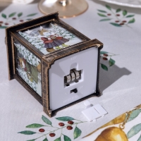 Светодиодная фигура &laquo;Бронзовый фонарь с лисами&raquo; 6.3 &times; 12 &times; 6.3 см, пластик, батарейки AG13х3 (в комплекте) , свечение тёплое белое