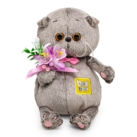 Мягкая игрушка «Басик BABY», с подснежниками, 20 см Мягкая игрушка «Басик BABY», с подснежниками, 20 см