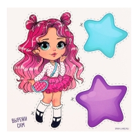 Декор на стену «Девочка», 5 карточек в комплекте Декор на стену «Девочка», 5 карточек в комплекте