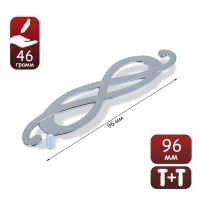 Ручка скоба ТУНДРА РС148CP, м/о 96 мм, цвет хром Ручка скоба ТУНДРА РС148CP, м/о 96 мм, цвет хром