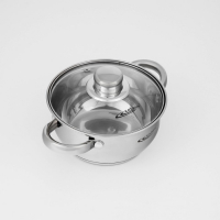 Набор кастрюль &laquo;Гретта&raquo;, 3 предмета: 1,6 л, 2,2 л, 3,2 л, капсульное дно, индукция