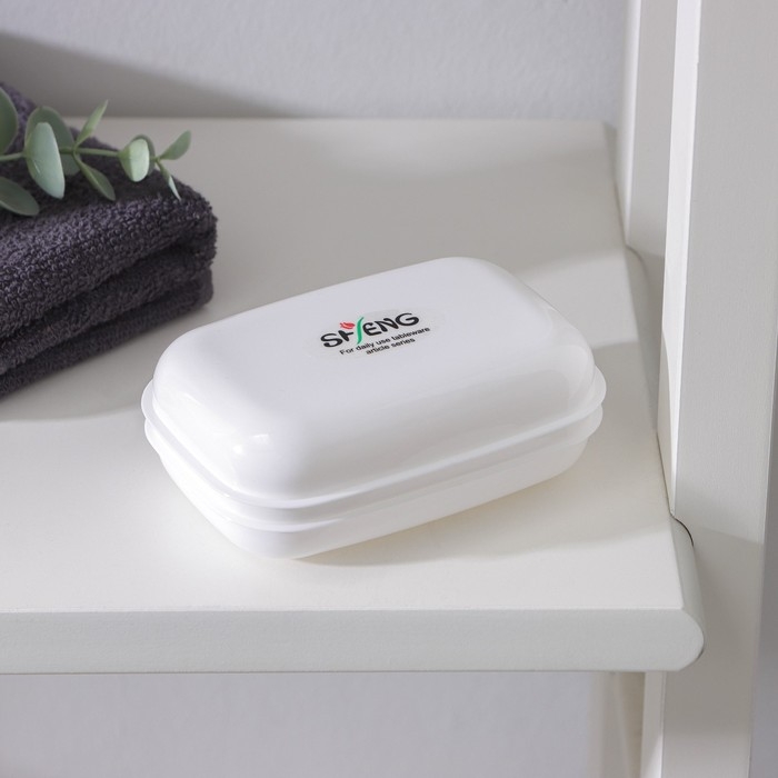 Мыльница пластиковая, 11&times;7,5&times;4 см, цвет МИКС