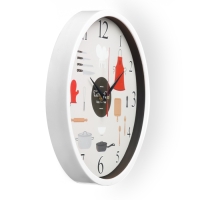 Часы настенные, серия: Кухня, "Кухонные приборы", плавный ход, d-30 см, белые Часы настенные, серия: Кухня, "Кухонные приборы", плавный ход, d-30 см, белые