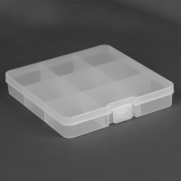 Органайзер для хранения мелочей, 13,5 &times; 13,7 &times; 2,3 см, цвет прозрачный