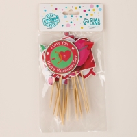 Шпажки «Для влюблённых», набор 12 шт. Шпажки «Для влюблённых», набор 12 шт.