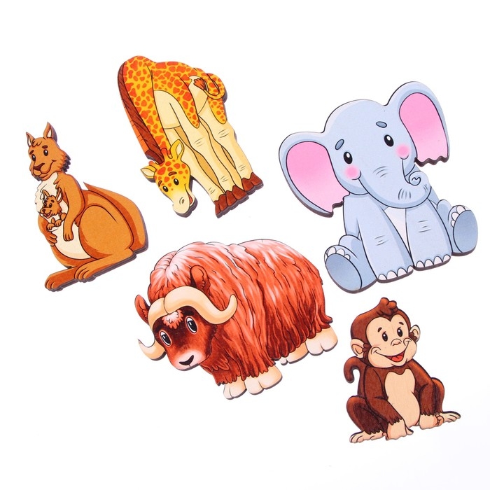 Набор &laquo;Травоядные животные на магнитах&raquo; 12 деталей