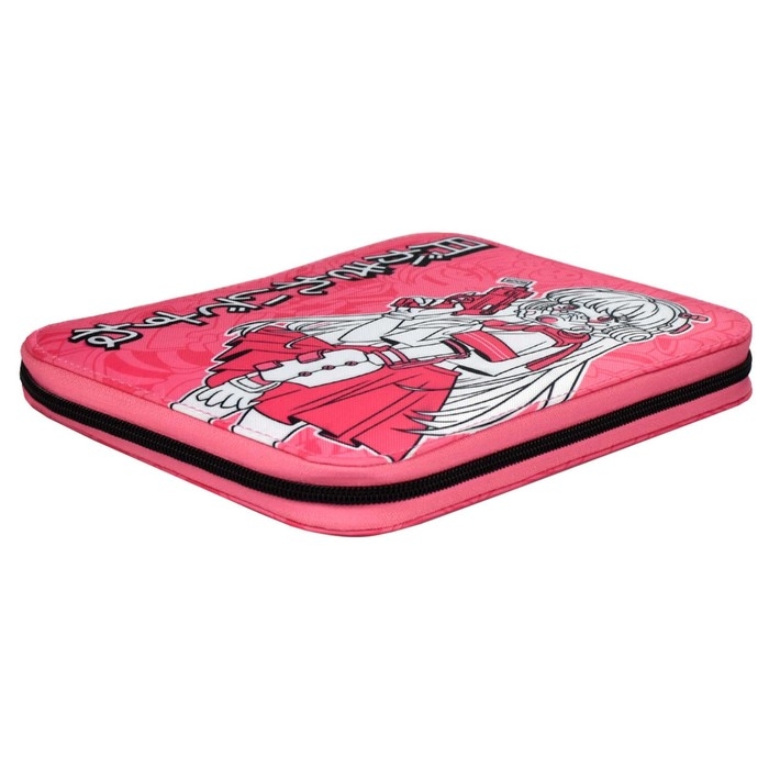 Пенал-футляр мягкий 190 х 230 х 30 мм, текстильный, Феникс "Розовая девушка" 64997
