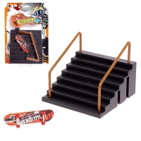 Набор скейт-парк &laquo;Прыжок на перила&raquo;, фингерборд, лесенки с перилами