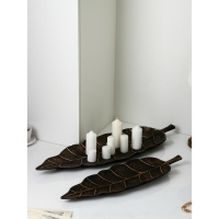 Набор органайзеров &laquo;Лист №5&raquo;, полистоун, 2 шт, цвет медь