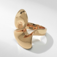 Кольцо металл &laquo;Тренд&raquo; марс, витое, цвет золото, размер 17