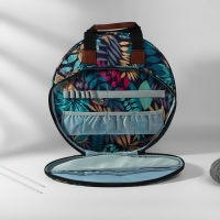 Сумка для вышивания «Листья», 2 отделения на молнии, с ручками, d = 35 × 12 см Сумка для вышивания «Листья», 2 отделения на молнии, с ручками, d = 35 × 12 см