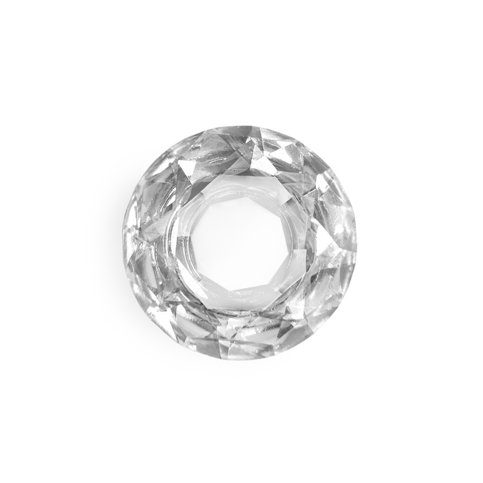 Ручка кнопка CAPPIO, "Алмаз", стеклянная, d=40 мм