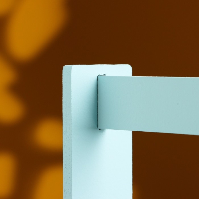 Кашпо деревянное Кашпо деревянное "Эллада большая, сетка", с ручкой, 25×12,5×10(25) см Серо-голубой