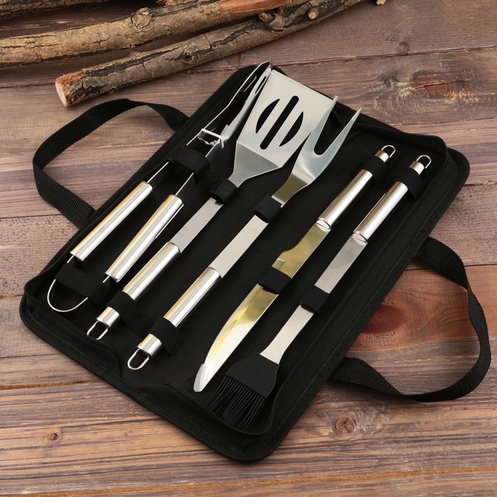 Набор для барбекю &laquo;Настоящий гриль-мастер&raquo;, 5 предметов