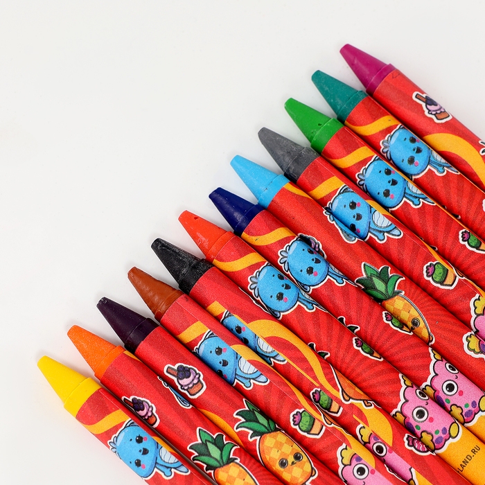 Восковые мелки - карандаши ароматизированные &laquo;Красим вместе&raquo;, 12 цветов