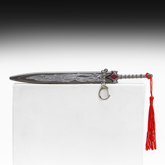 Сувенирное оружие подвесное мини Сувенирное оружие подвесное мини "Меч в стиле Геншин", брелок, 20 см, серебристый