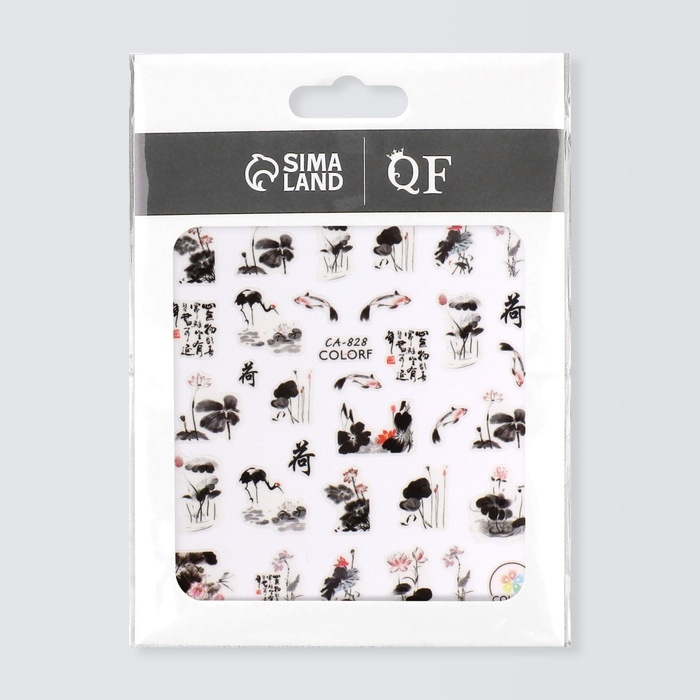 Наклейки для ногтей «Япония», цвет черный/красный Наклейки для ногтей «Япония», цвет черный/красный