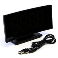 Часы-будильник электронные настольные, термометр, календарь, USB, 17 х 9.5 см, 3ААА Часы-будильник электронные настольные, термометр, календарь, USB, 17 х 9.5 см, 3ААА