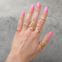 Набор колец 12 штук &laquo;Тренд&raquo; сокровище, цвет золото, размер МИКС