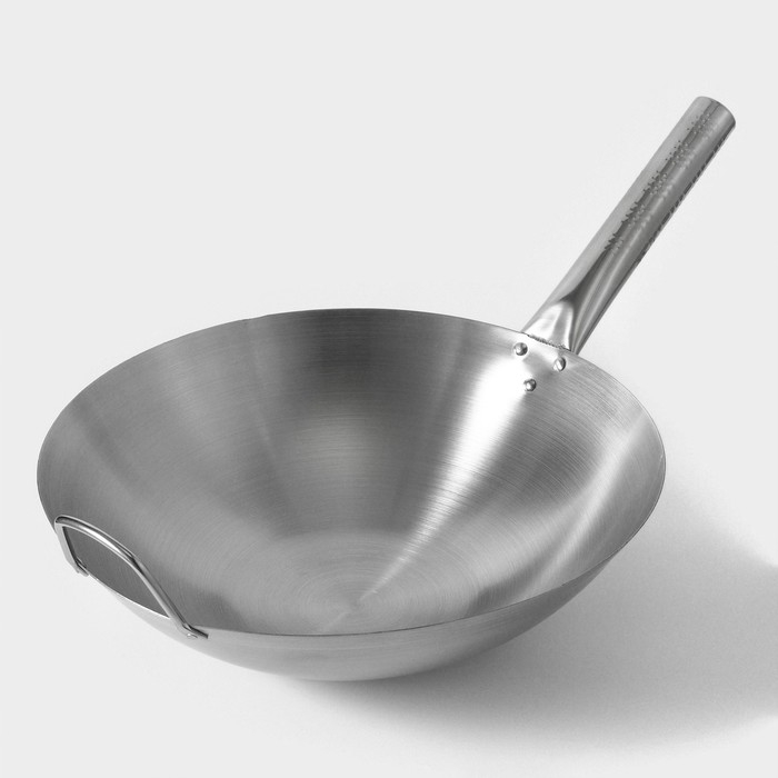 Сковорода-Wok из нержавеющей стали Hanna Kn&ouml;vell Chief, 6 л, d=36 см, с ручкой