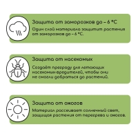 Материал укрывной, 10 × 1,6 м, плотность 42 г/м², спанбонд с УФ-стабилизатором, белый, Greengo, Эконом 30% Материал укрывной, 10 × 1,6 м, плотность 42 г/м², спанбонд с УФ-стабилизатором, белый, Greengo, Эконом 30%