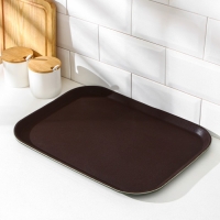 Поднос прорезиненный Hanna Kn&ouml;vell, 41&times;31 см, цвет коричневый