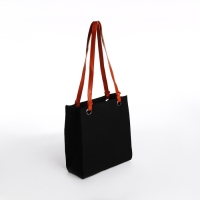 Сумка женская тоут на молнии, цвет чёрный Сумка женская тоут на молнии, цвет чёрный